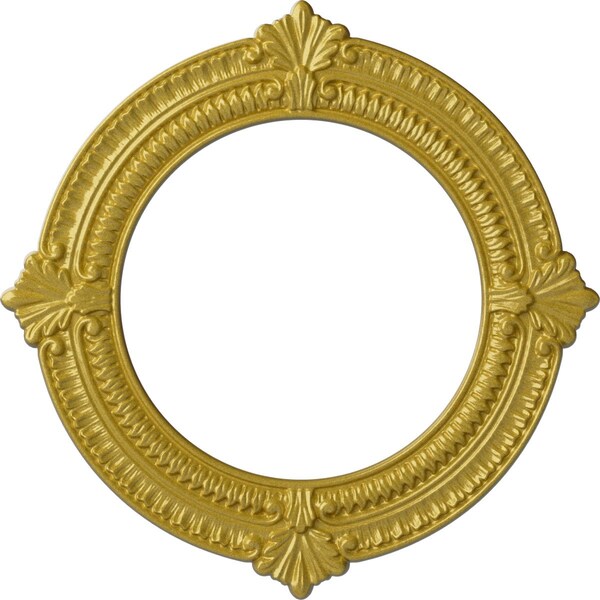 Ekena Millwork Benson Ceiling Medallion (Fits Canopies up to 8"), Hand-Painted Rich Gold, 13 1/8"OD x 8"ID x 5/8"P CM13BNRGS - main